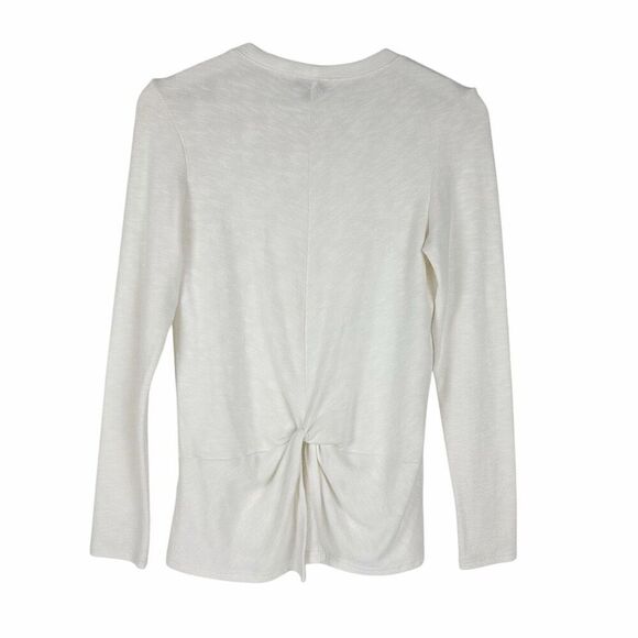 Michael Stars XS Cream Long Sleeve tee with back Detail - Picture 2 of 4